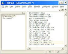 Odbc Microsoft Text Driver Schema Ini